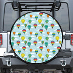 Colorful Air Balloon Pattern Print Leather Spare Tire Cover