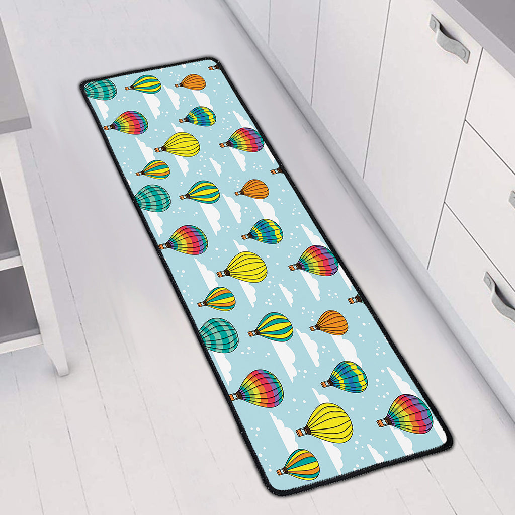 Colorful Air Balloon Pattern Print Long Kitchen Mat