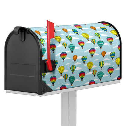 Colorful Air Balloon Pattern Print Mailbox Cover