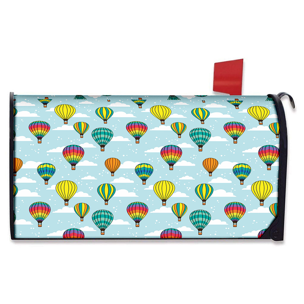 Colorful Air Balloon Pattern Print Mailbox Cover
