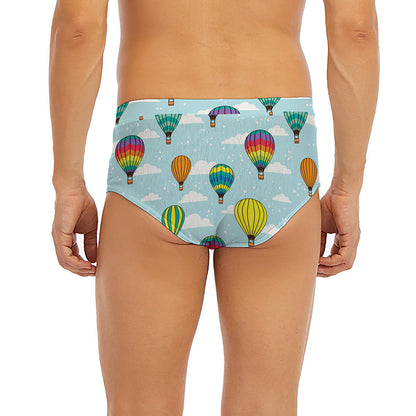 Colorful Air Balloon Pattern Print Men's Briefs