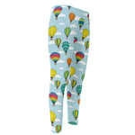 Colorful Air Balloon Pattern Print Men's Compression Pants
