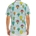 Colorful Air Balloon Pattern Print Men's Deep V-Neck Shirt
