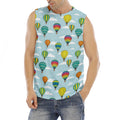 Colorful Air Balloon Pattern Print Men's Fitness Tank Top