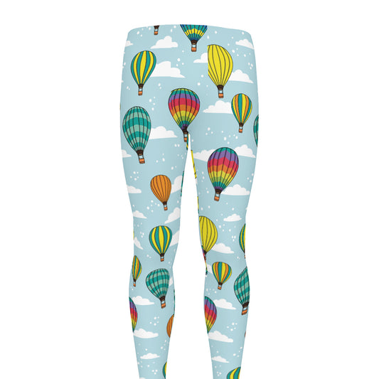 Colorful Air Balloon Pattern Print Men's leggings