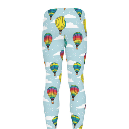 Colorful Air Balloon Pattern Print Men's leggings