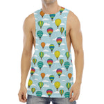 Colorful Air Balloon Pattern Print Men's Muscle Tank Top
