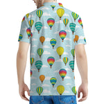 Colorful Air Balloon Pattern Print Men's Polo Shirt