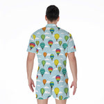 Colorful Air Balloon Pattern Print Men's Rompers