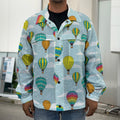 Colorful Air Balloon Pattern Print Men's Shirt Jacket