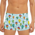 Colorful Air Balloon Pattern Print Men's Short Boxer Briefs