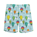 Colorful Air Balloon Pattern Print Men's Athletic Shorts