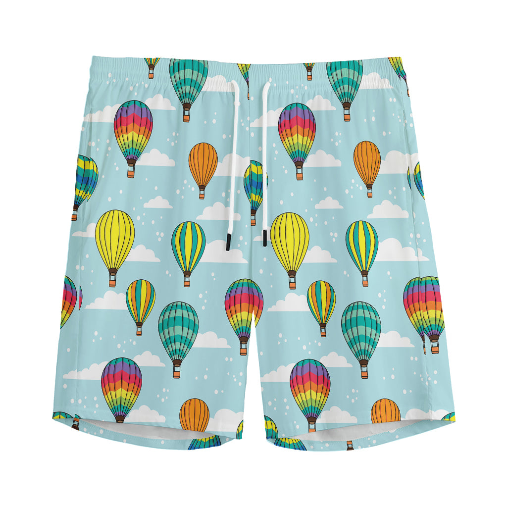 Colorful Air Balloon Pattern Print Men's Sports Shorts