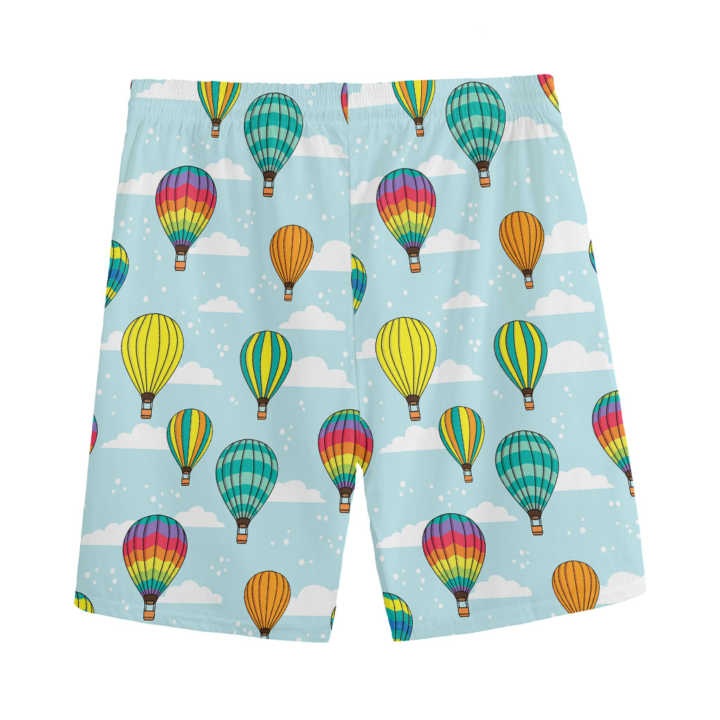 Colorful Air Balloon Pattern Print Men's Sports Shorts