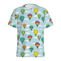 Colorful Air Balloon Pattern Print Men's Athletic T-Shirt