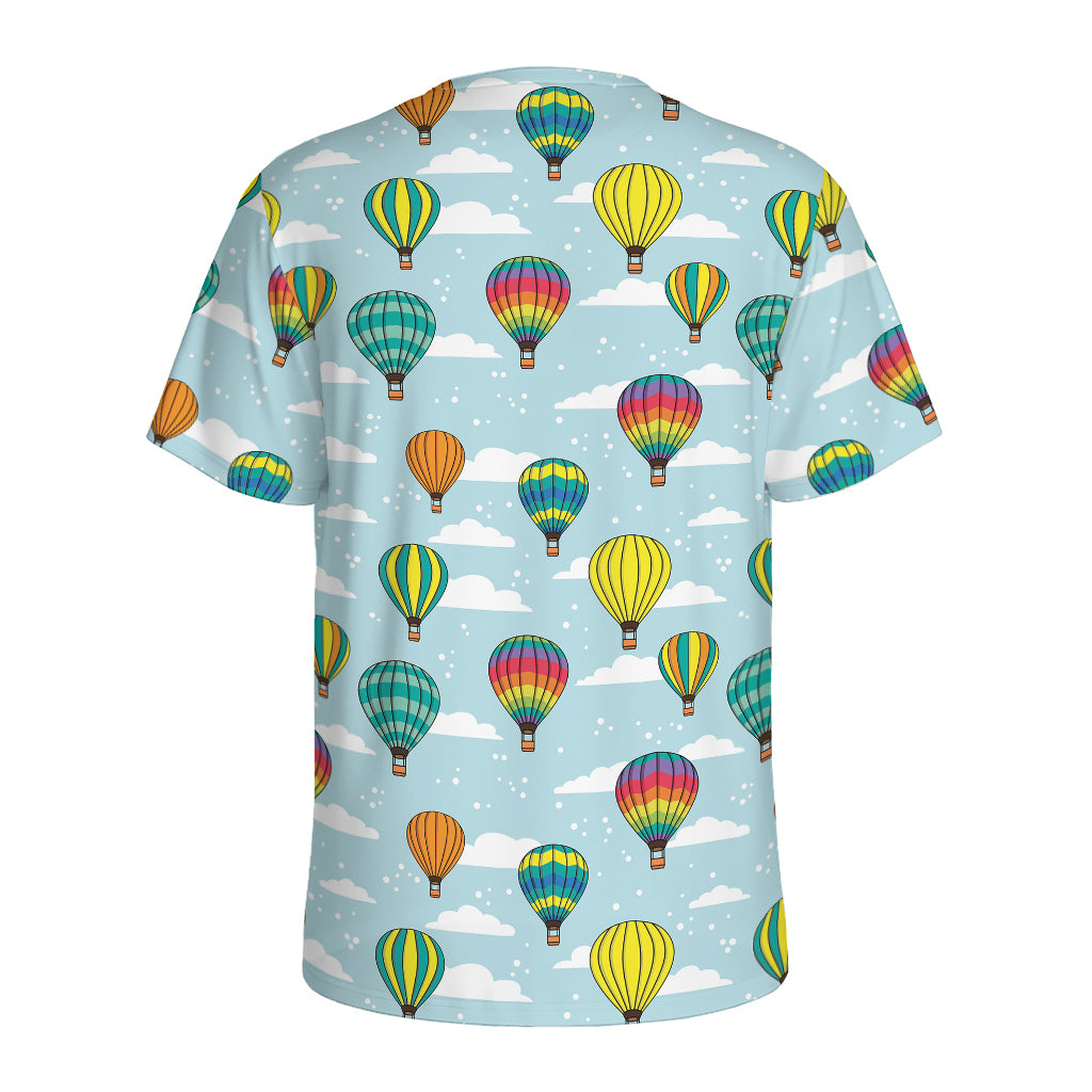 Colorful Air Balloon Pattern Print Men's Sports T-Shirt