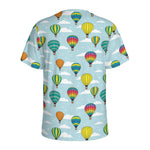 Colorful Air Balloon Pattern Print Men's Sports T-Shirt