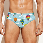 Colorful Air Balloon Pattern Print Men's Swim Briefs