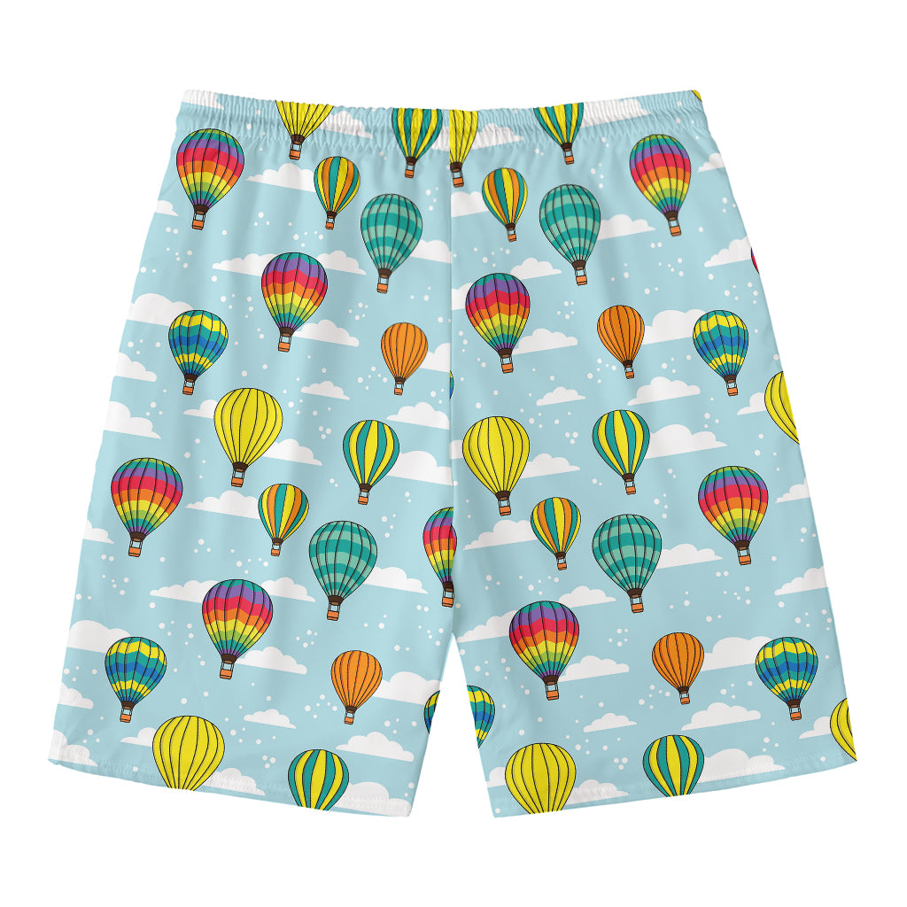 Colorful Air Balloon Pattern Print Men's Swim Trunks
