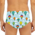 Colorful Air Balloon Pattern Print Men's Triangle Swim Briefs