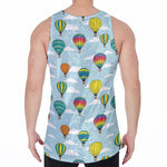 Colorful Air Balloon Pattern Print Men's Velvet Tank Top