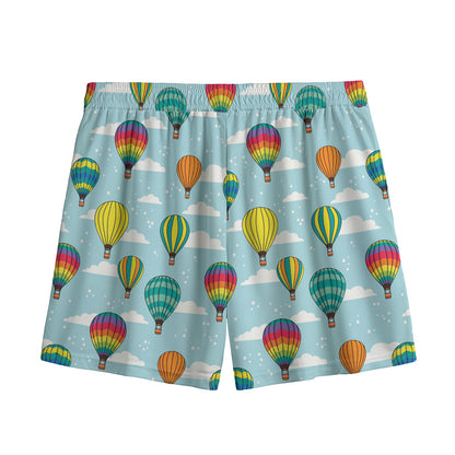 Colorful Air Balloon Pattern Print Mesh Shorts