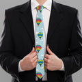 Colorful Air Balloon Pattern Print Necktie