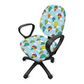 Colorful Air Balloon Pattern Print Office Chair Cover