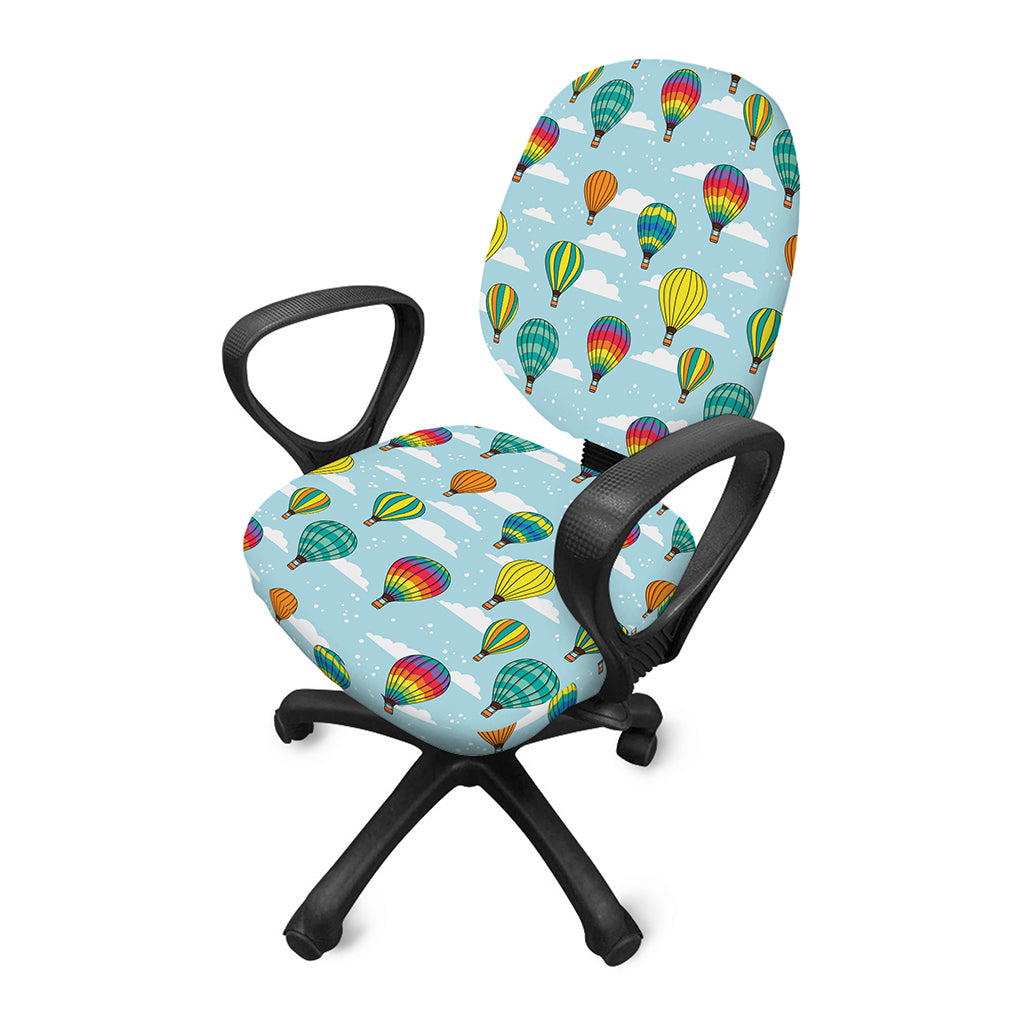 Colorful Air Balloon Pattern Print Office Chair Cover