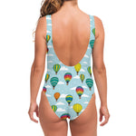 Colorful Air Balloon Pattern Print One Piece Swimsuit