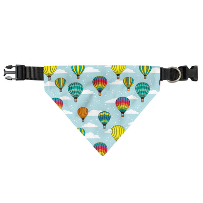 Colorful Air Balloon Pattern Print Over The Collar Dog Bandana