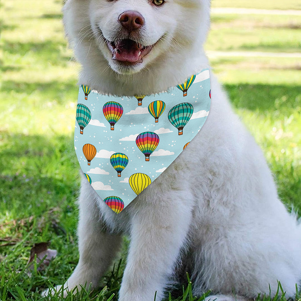 Colorful Air Balloon Pattern Print Over The Collar Dog Bandana