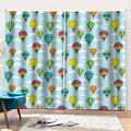 Colorful Air Balloon Pattern Print Pencil Pleat Curtains