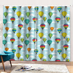 Colorful Air Balloon Pattern Print Pencil Pleat Curtains