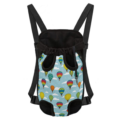 Colorful Air Balloon Pattern Print Pet Carrier Backpack