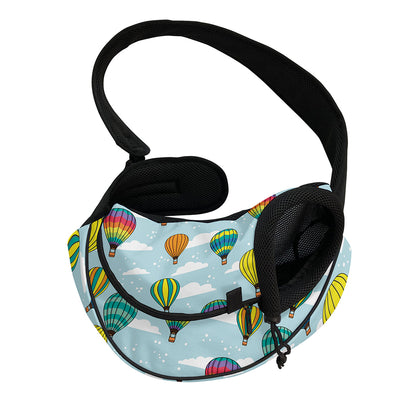 Colorful Air Balloon Pattern Print Pet Sling Carrier