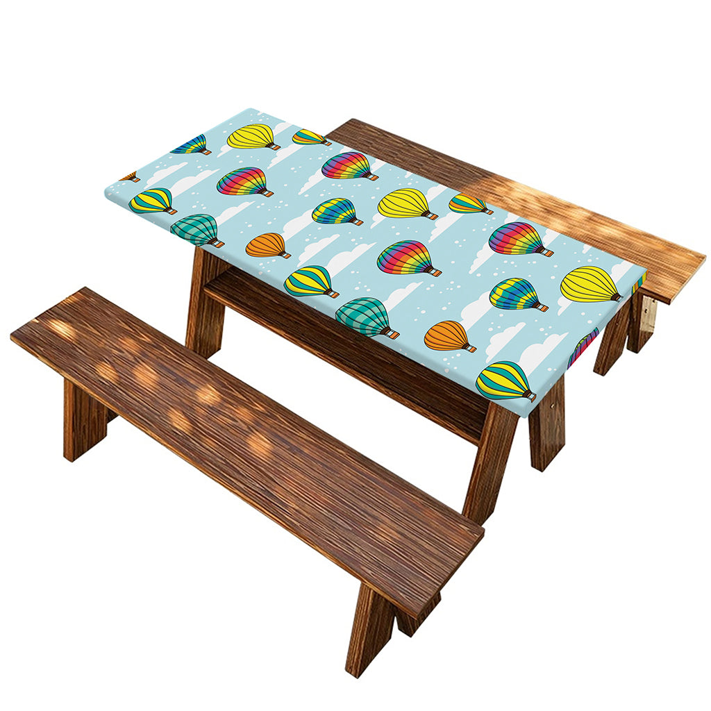 Colorful Air Balloon Pattern Print Picnic Table Cover