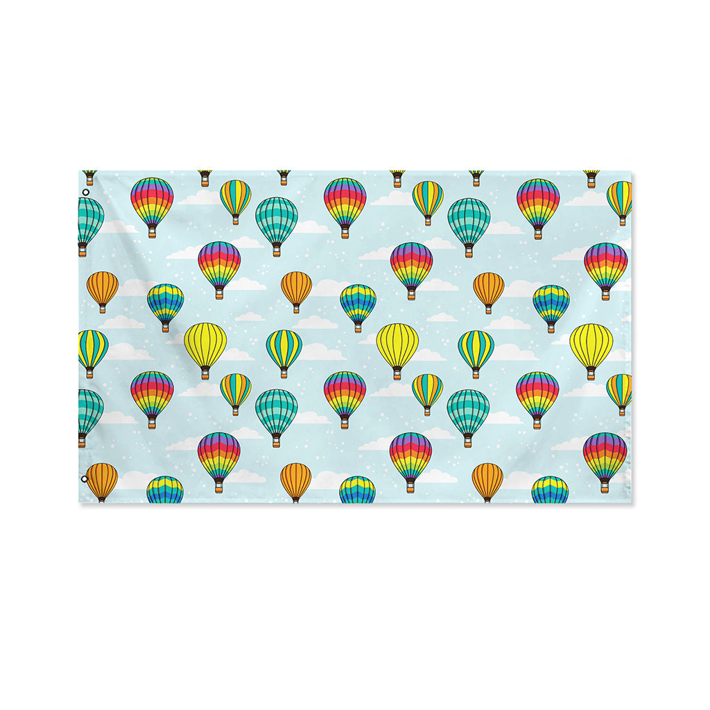 Colorful Air Balloon Pattern Print Polyester Flag