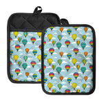 Colorful Air Balloon Pattern Print Pot Holders With Pocket