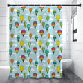 Colorful Air Balloon Pattern Print Premium Shower Curtain