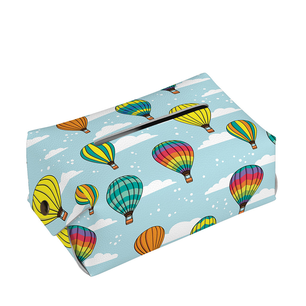 Colorful Air Balloon Pattern Print Rectangle Tissue Box Cover