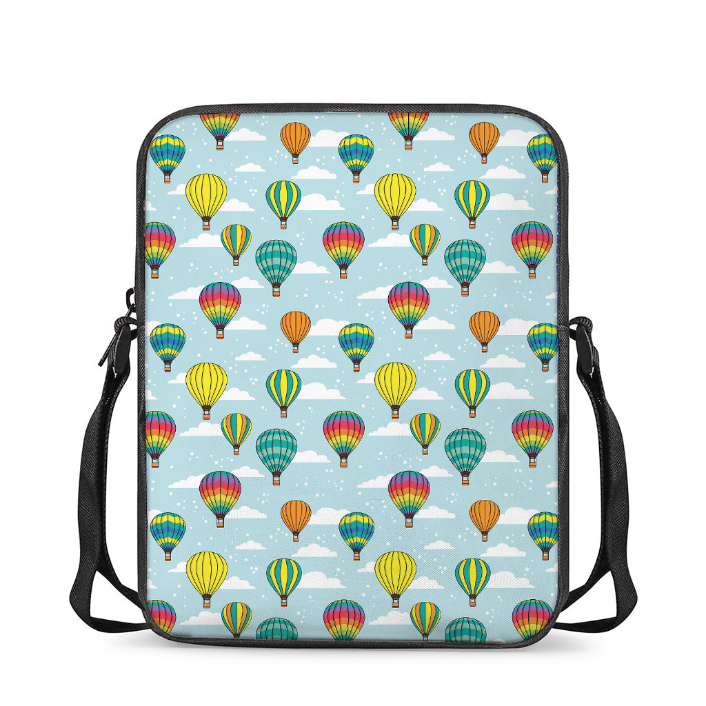 Colorful Air Balloon Pattern Print Rectangular Crossbody Bag