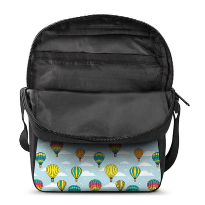Colorful Air Balloon Pattern Print Rectangular Crossbody Bag