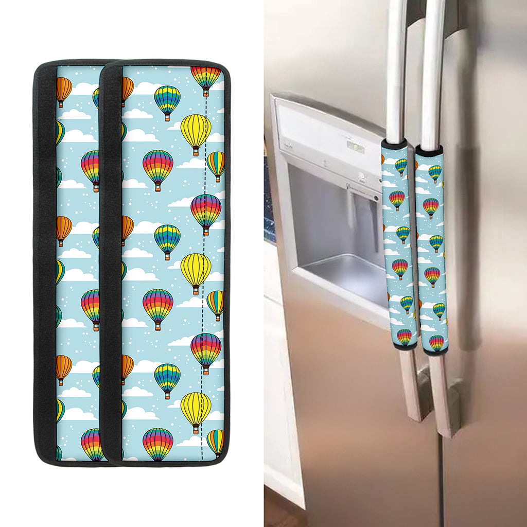 Colorful Air Balloon Pattern Print Refrigerator Handle Covers