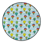 Colorful Air Balloon Pattern Print Round Floor Mat