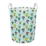 Colorful Air Balloon Pattern Print Round Laundry Basket