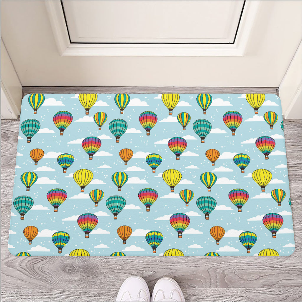 Colorful Air Balloon Pattern Print Rubber Doormat