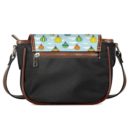 Colorful Air Balloon Pattern Print Saddle Bag