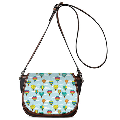 Colorful Air Balloon Pattern Print Saddle Bag