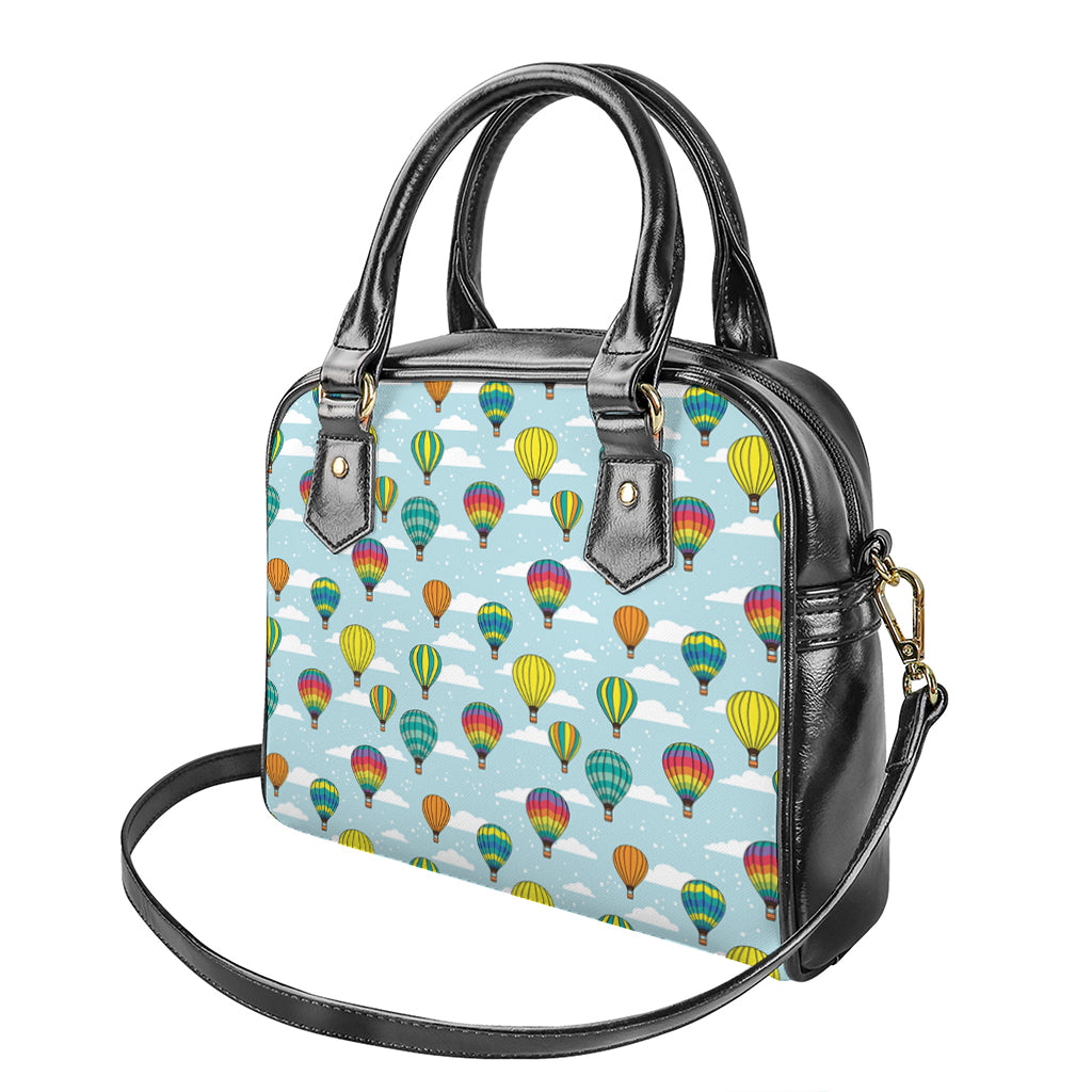 Colorful Air Balloon Pattern Print Shoulder Handbag